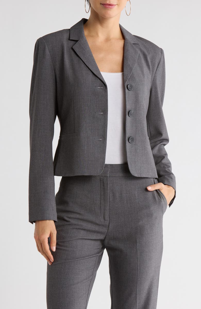 NORDSTROM RACK Shrunken Blazer, Main, color, Grey Charcoal Heather