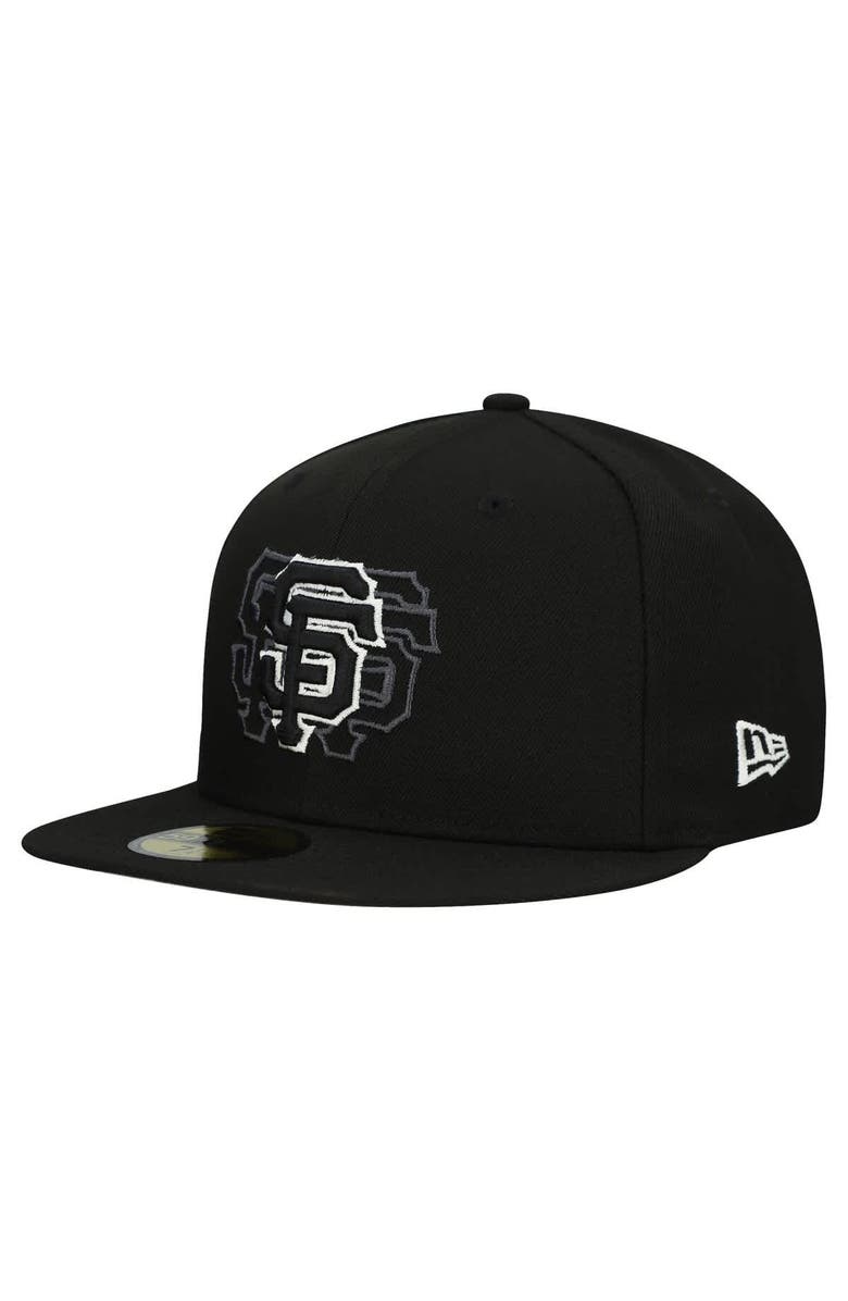 New Era Men's New Era Black San Francisco Giants Tri-Hit 59FIFTY Fitted Hat, Main, color, 