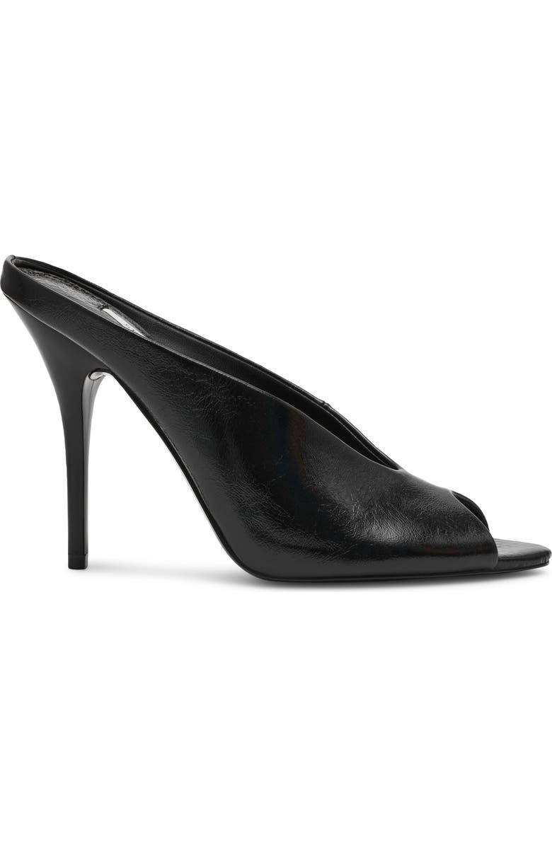 Steve Madden Agaze Peep Toe Slide Sandal, Alternate, color, Black