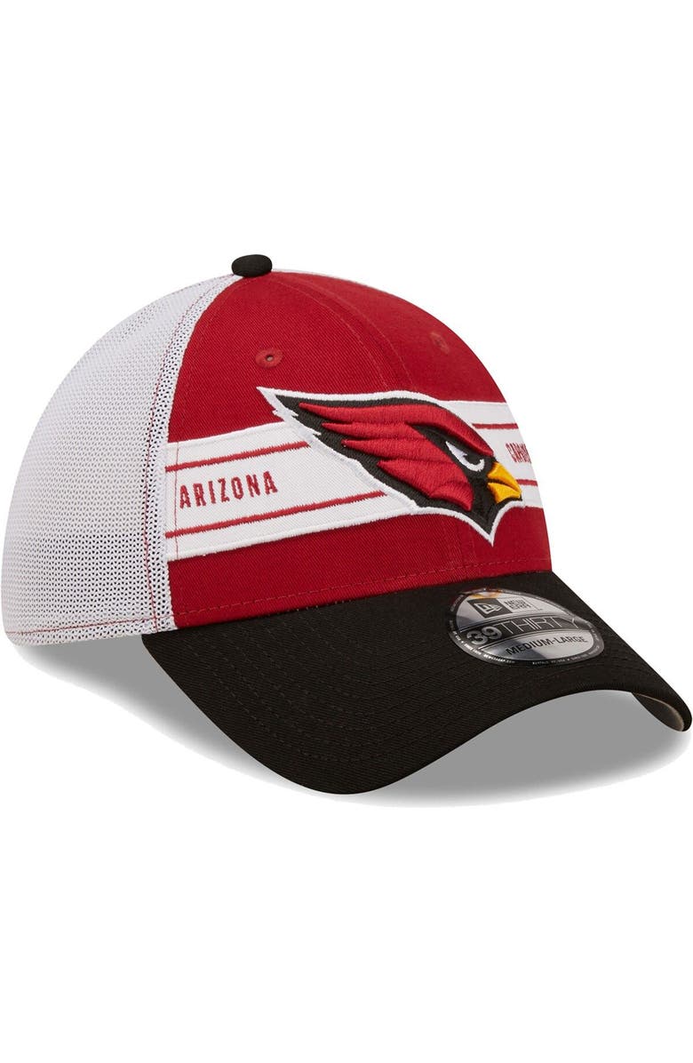New Era Men's New Era Cardinal/Black Arizona Cardinals Team Banded 39THIRTY Flex Hat, Alternate, color, 