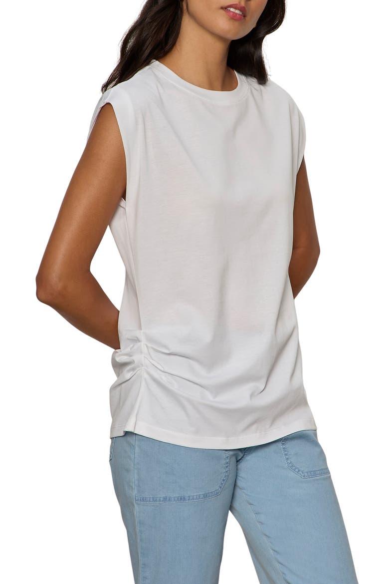 Pleated Muscle T-Shirt, Alternate, color, WHITE