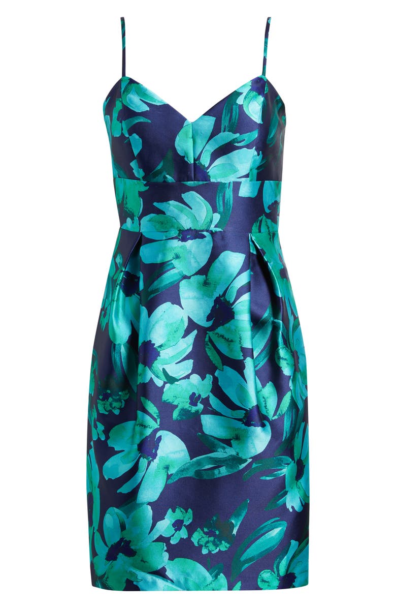 Eliza J Floral Sheath Dress, Alternate, color, Navy Multi