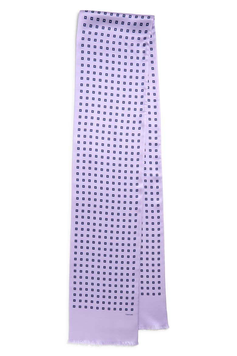 Square Dot Silk Jacquard Scarf, Alternate, color, PINK