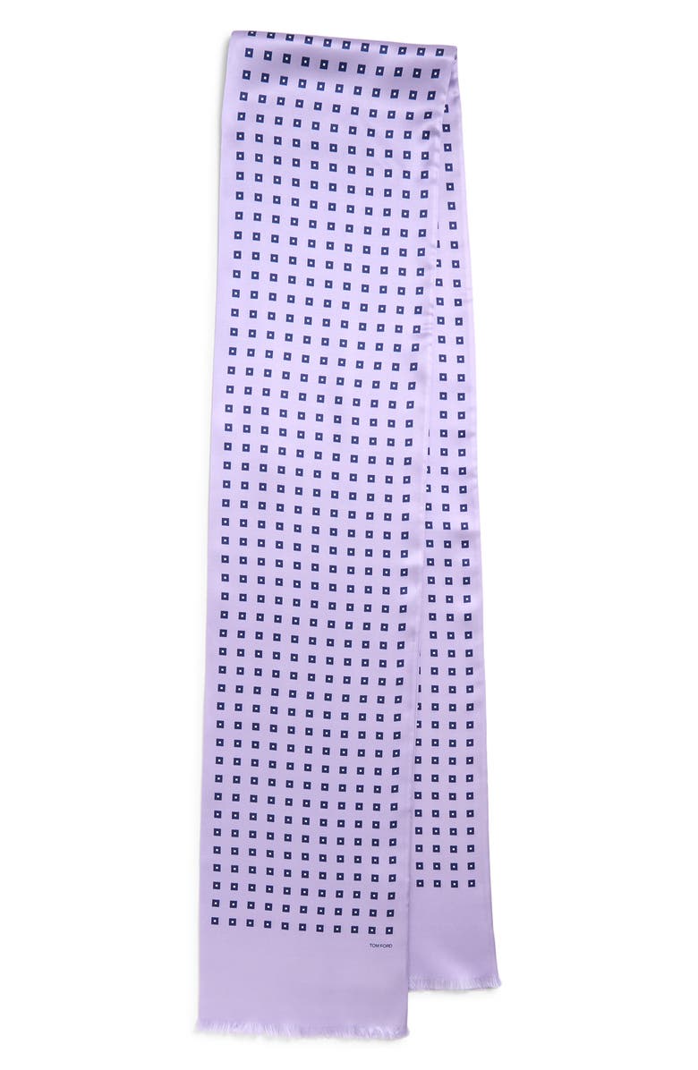 TOM FORD Square Dot Silk Jacquard Scarf, Alternate, color, Pink