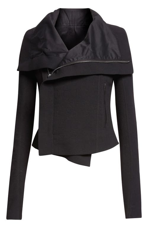 Rick Owens Giacca Virgin Wool Biker Jacket In Black
