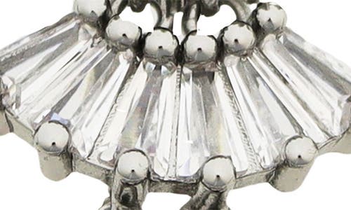 Panacea Baguette Linear Drop Earrings In Black