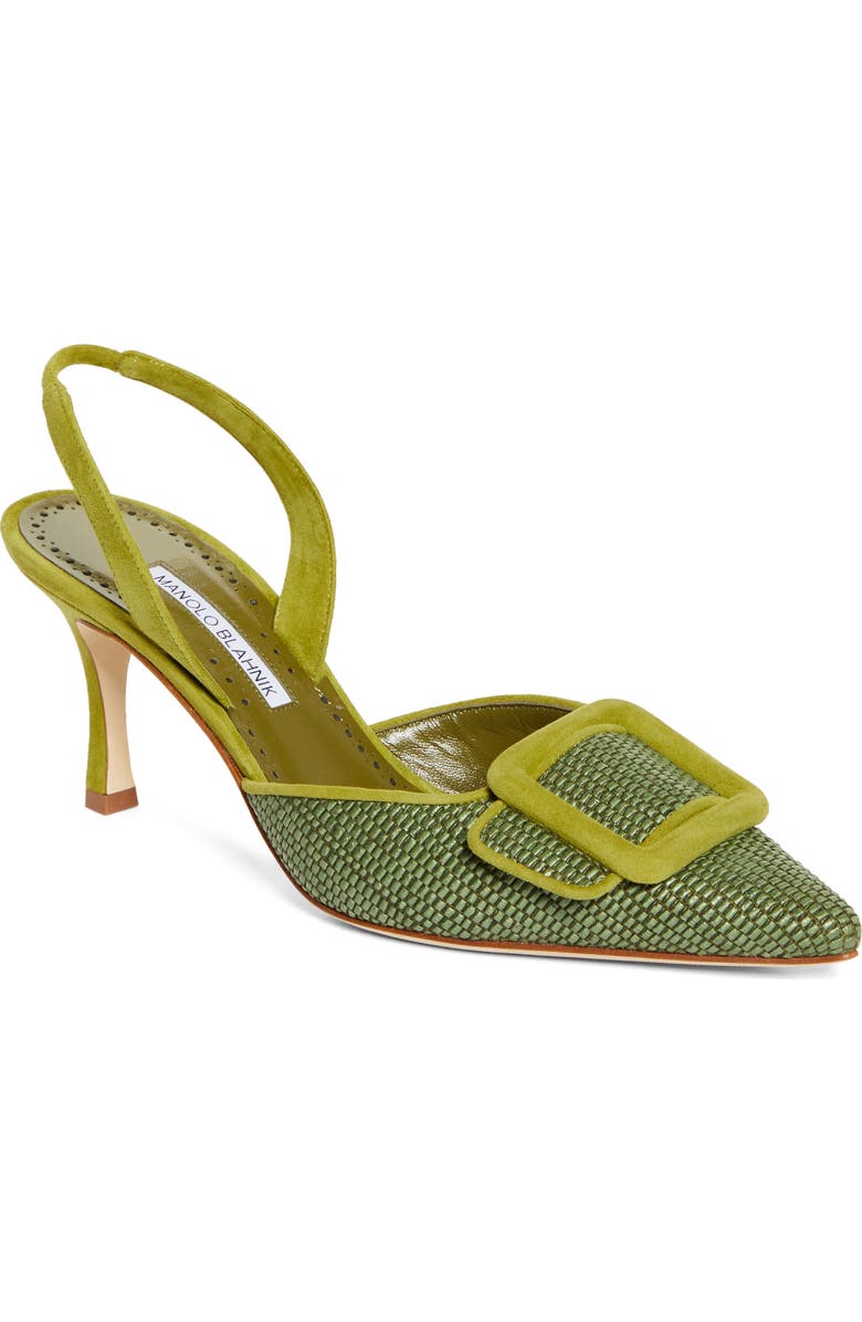 Manolo Blahnik Mayslibi Buckle Slingback Pump, Main, color,