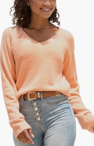 LASCANA Fuzzy V-Neck Sweater