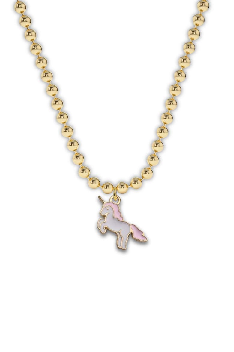 Pink Unicorn Charm Necklace in Gift Bottle, Alternate, color, Pink
