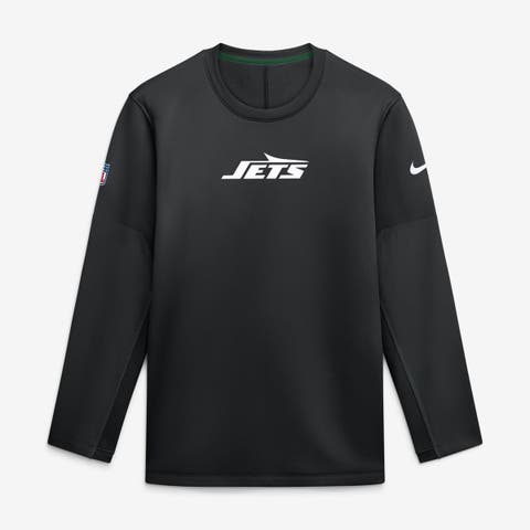 Men's Nike Black New York Jets Sideline Coaches Team Present Midweight Therma-FIT Sweatshirt