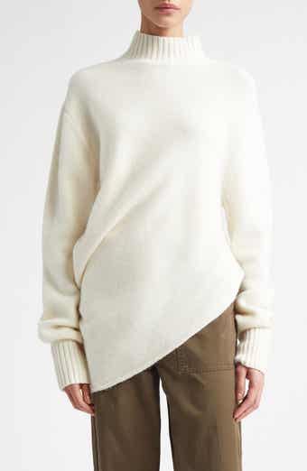 Naomi Asymmetric Mock Neck Sweater
