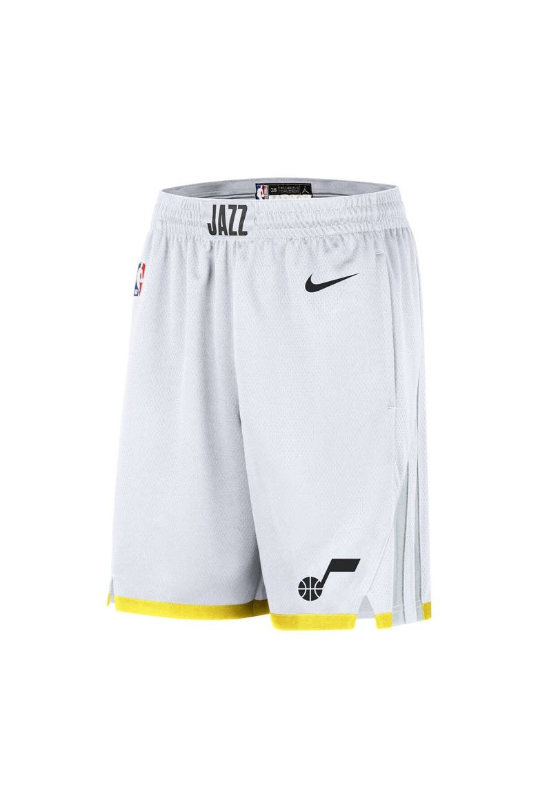 Men's Nike White Utah Jazz 2022/23 Swingman Performance Shorts - Association Edition, Alternate, color, White