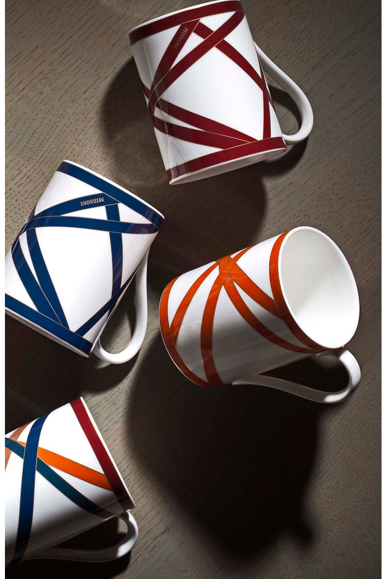 Mug Cup NASTRI in Luxury Box Orange diam. 3", H 3.9", cap. 12.5 oz, Alternate, color, Multicolor