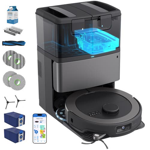 BOBSWEEP Maxim All-in-One Robot Vacuum & Auto-Lift DualSpin Mop in Titanium at Nordstrom