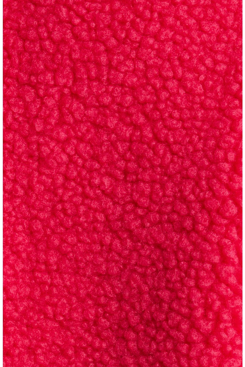 Gertrude Teddy Faux Shearling Coat, Alternate, color, CERISE