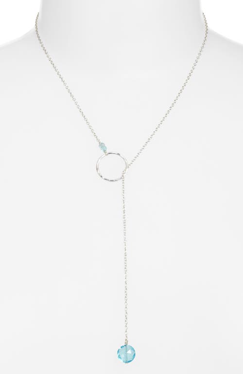 Nashelle Gwyneth Semiprecious Toggle Necklace In Silver