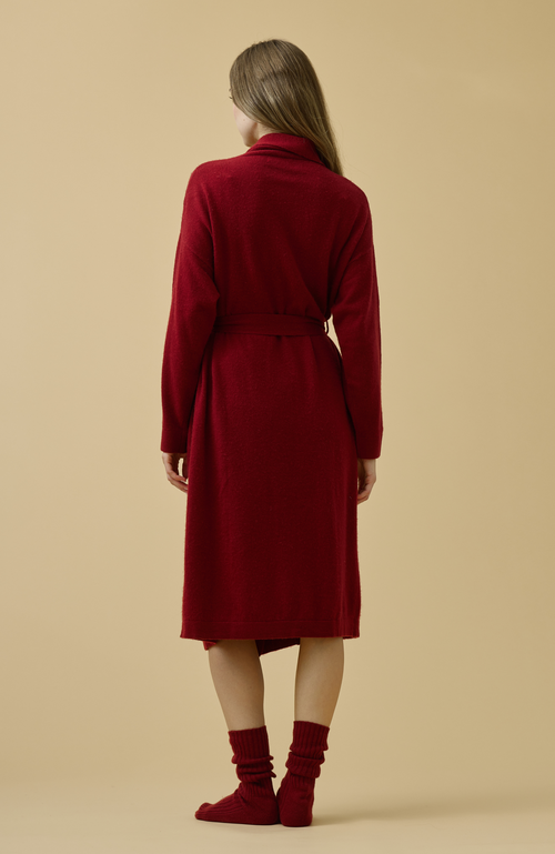 Kip. Kip Pure Cashmere Long Robe Bundle In Red