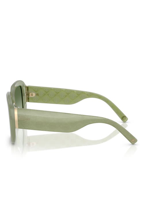 Tory Burch Ty7218u Square Acetate Sunglasses In Milky Green/green Gradient