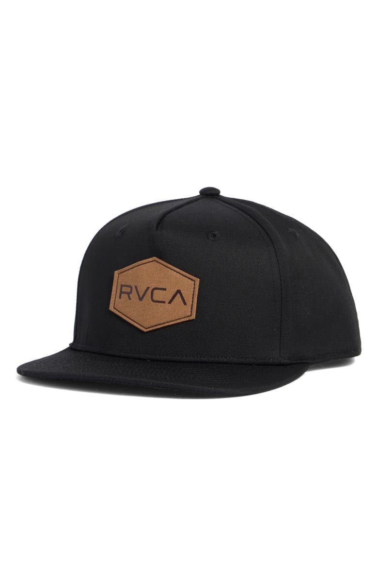 RVCA New School Snapback Hat, Main, color, Black