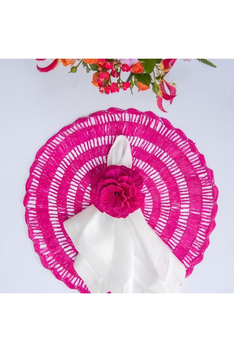 Buriti Straw Placemat, Alternate, color, Pink