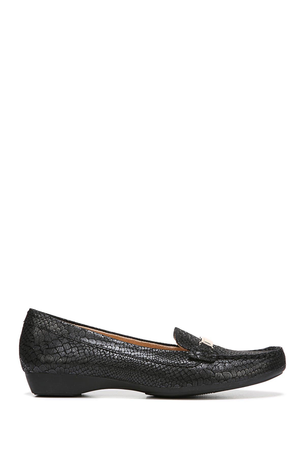 Naturalizer Gadget Snake Embossed Leather Bit Loafer - Wide Width Available, Alternate, color, 