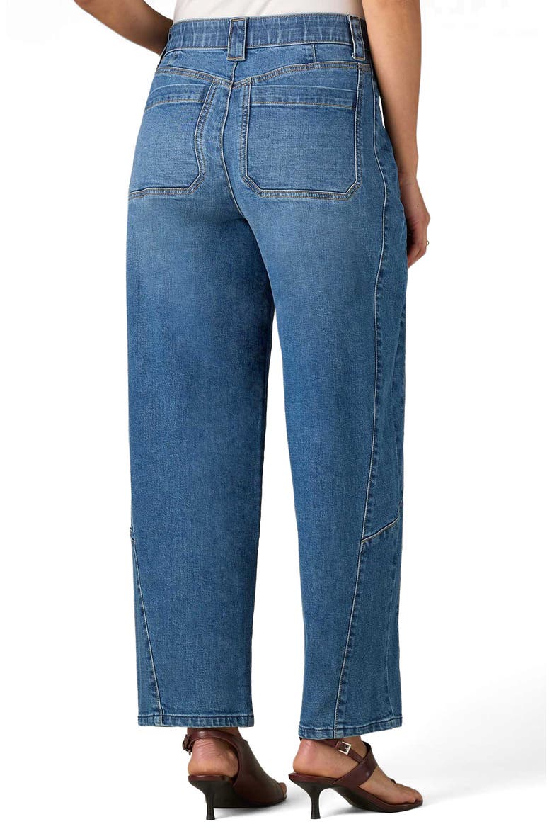 Skyrise Relaxed Barrel Leg Jeans, Alternate, color, MID BLUE