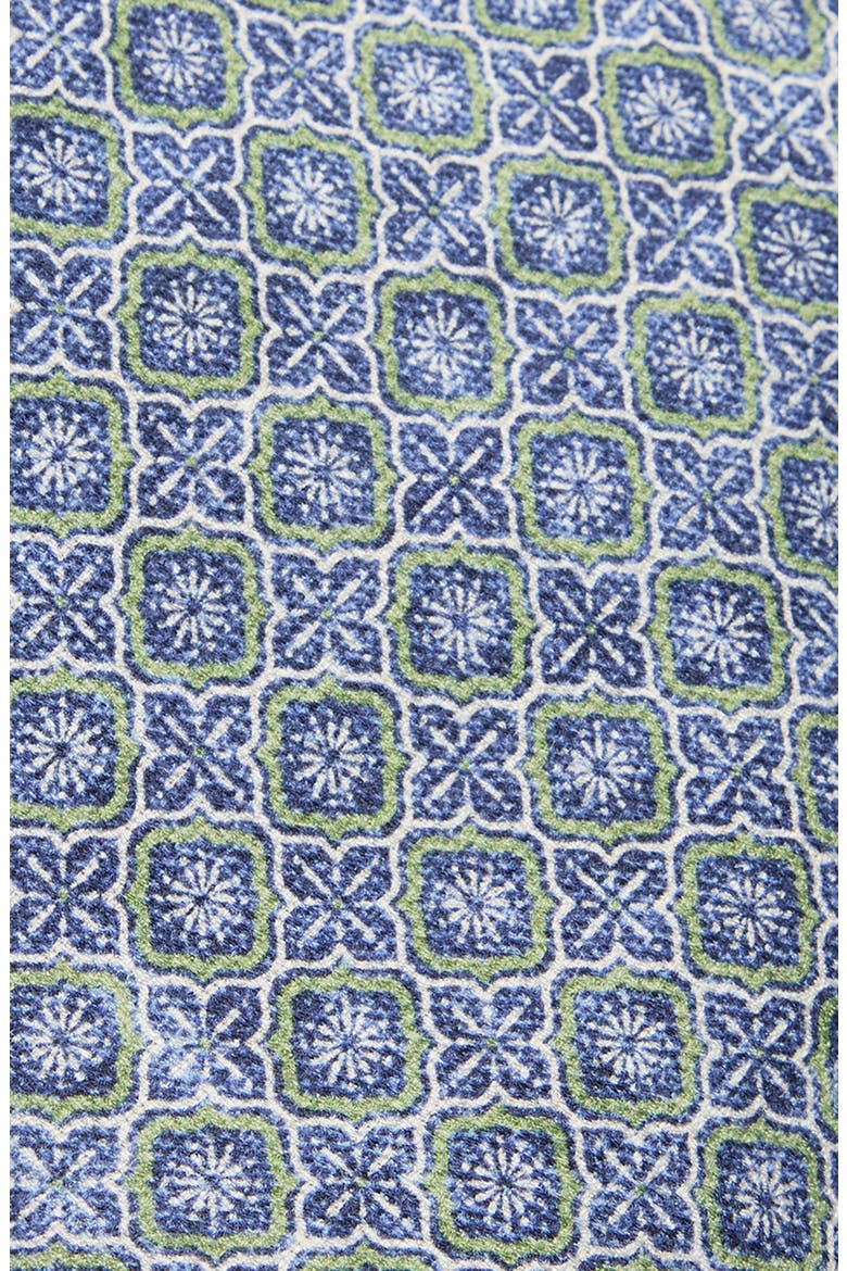 Geometric Silk Tie, Alternate, color, GREEN