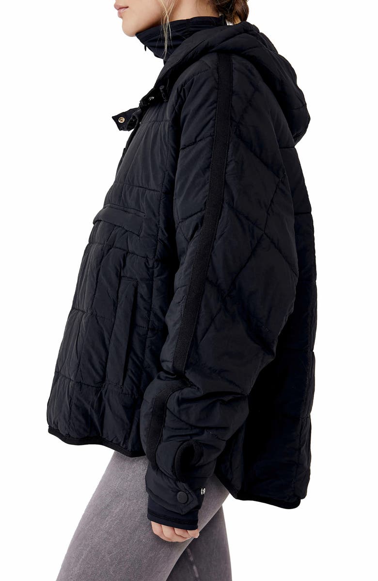 FP Movement by Free People FP Movement FP Movement Pippa Water Resistant Packable Pullover, Alternate, color, Black