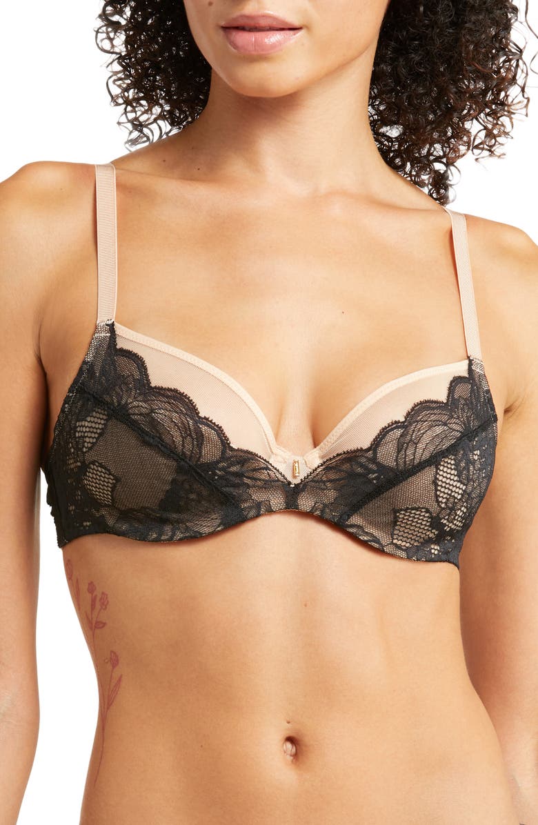 Chantelle Lingerie Midnight Flowers Underwire Bra, Main, color, 