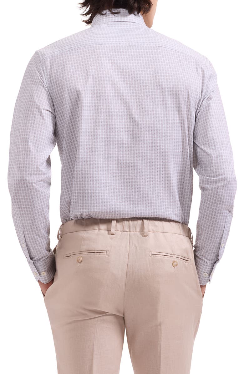 Bugatchi Jules OoohCotton<sup>®</sup> Check Button-Down Shirt, Alternate, color, Limestone