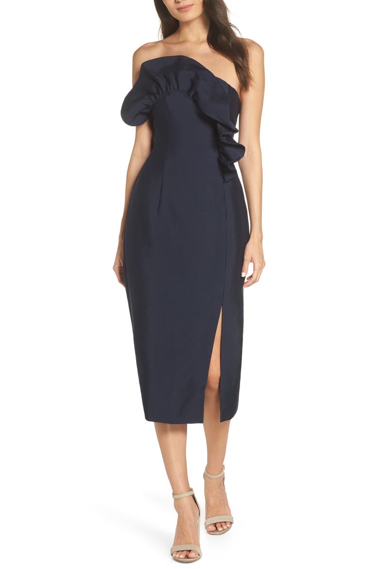 Heart & Soul Midi Dress, Main, color, NAVY
