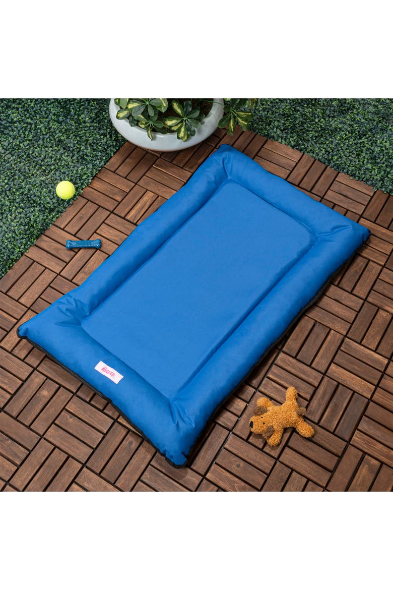 Archie Traditional Oxford Waterproof Indoor/Outdoor Hand-Washable Memory Foam Camping Pet Bed, Alternate, color, Blue