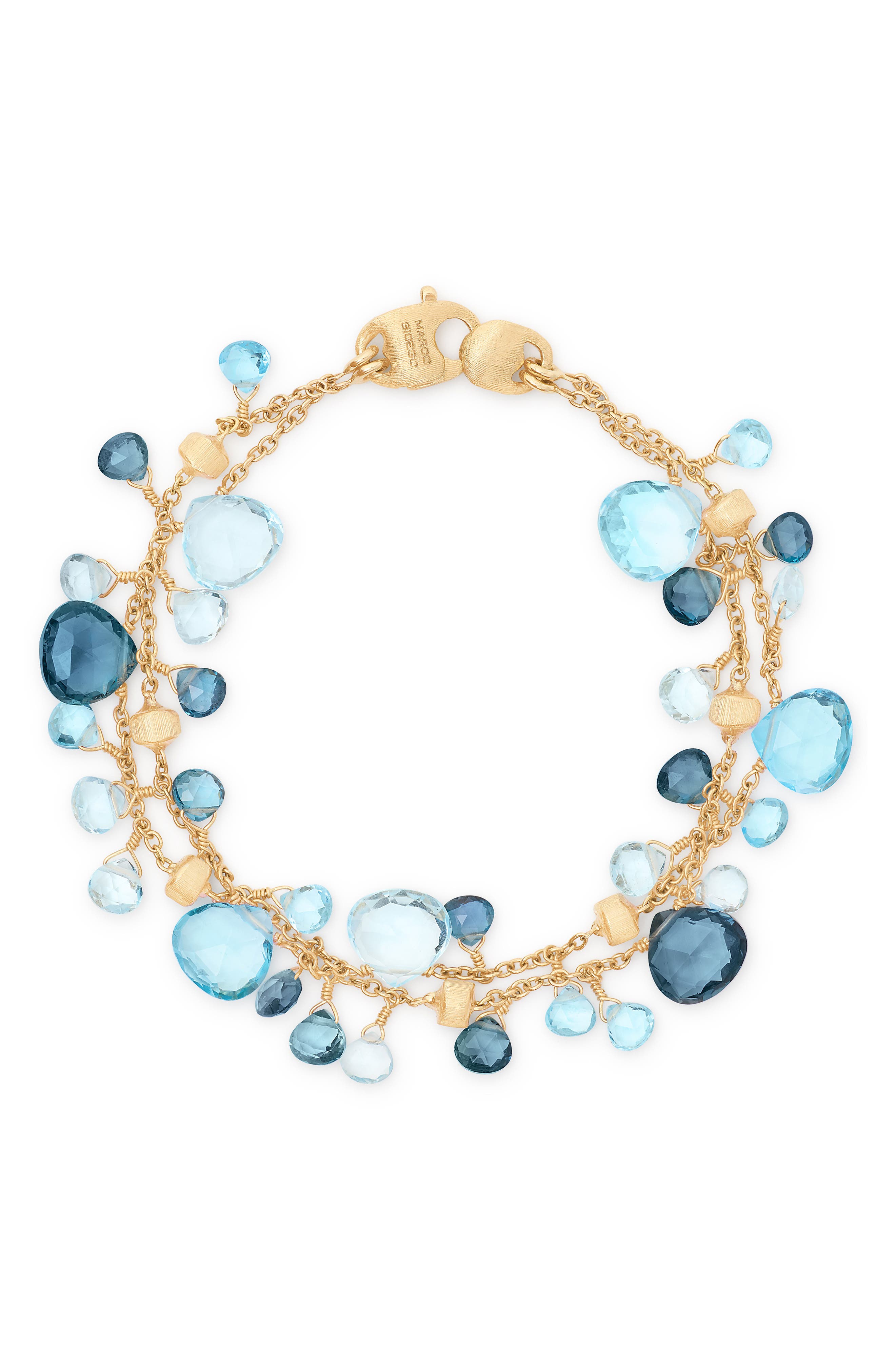 Marco Bicego Paradise Mixed Topaz Double Strand Bracelet in 18K Yellow Gold 
