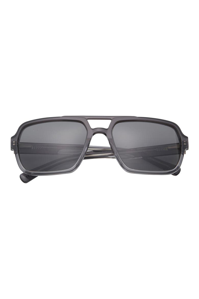 59mm Polarized Navigator Sunglasses, Main, color, GREY