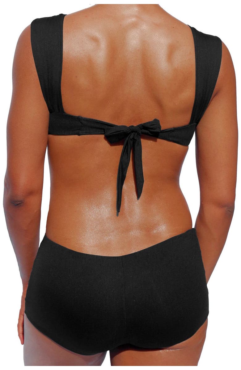 Mary Mercedes Olivia Swim Shorts, Alternate, color, Black