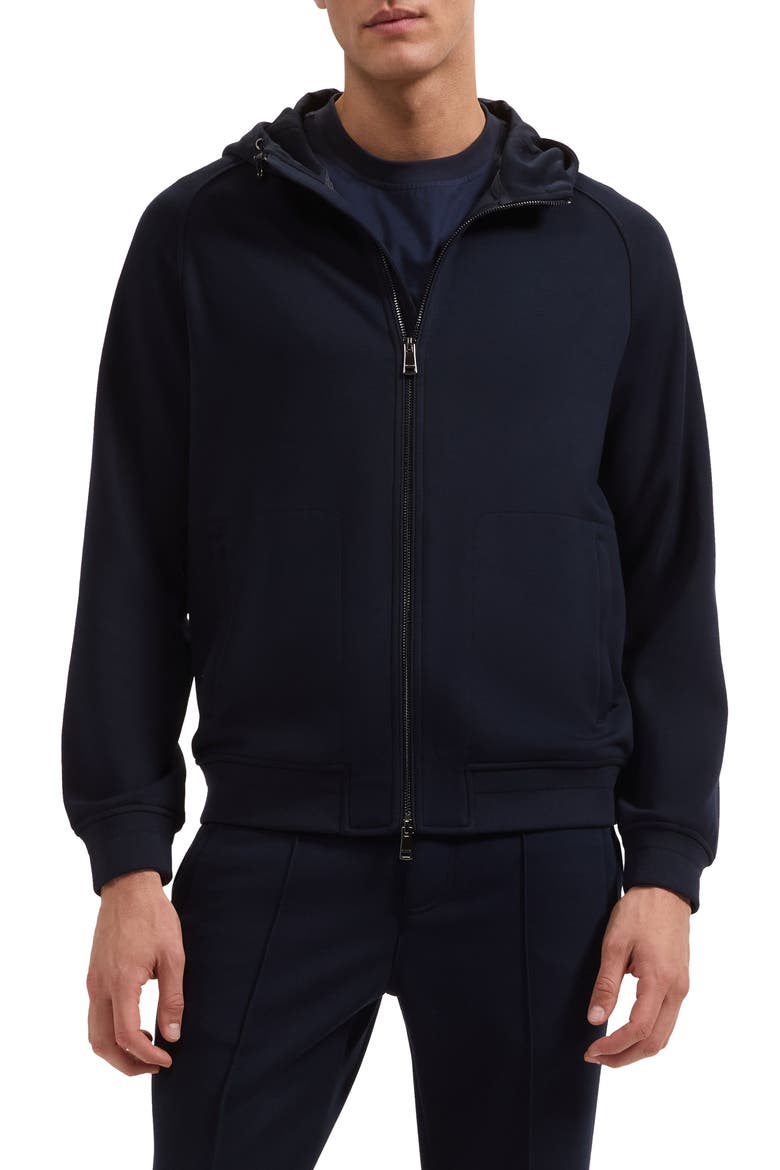 Soft Touch Knit Hoodie, Main, color, NAVY