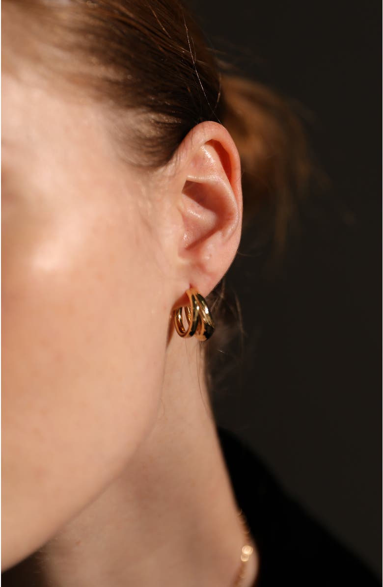 RETRO CHIC Leaf Earrings, Alternate, color, Gold
