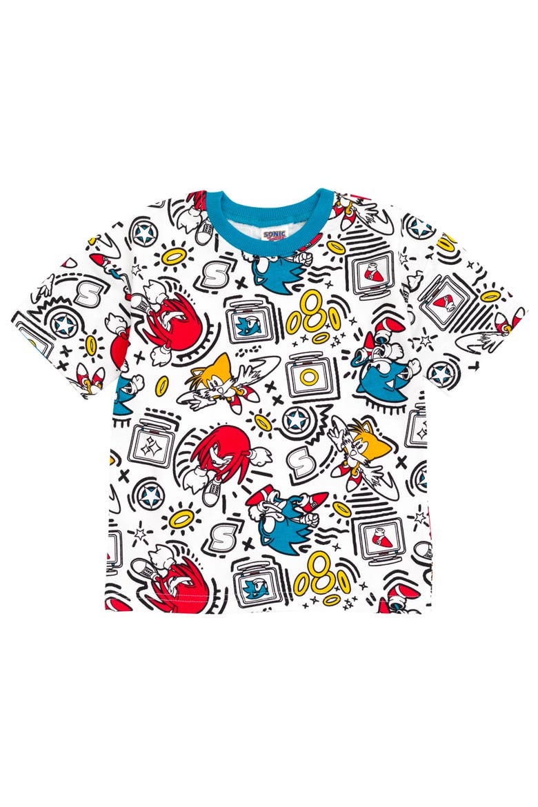 Sonic the Hedgehog 2-Piece Tee and Shorts Set, Alternate, color, Sonic Tails White
