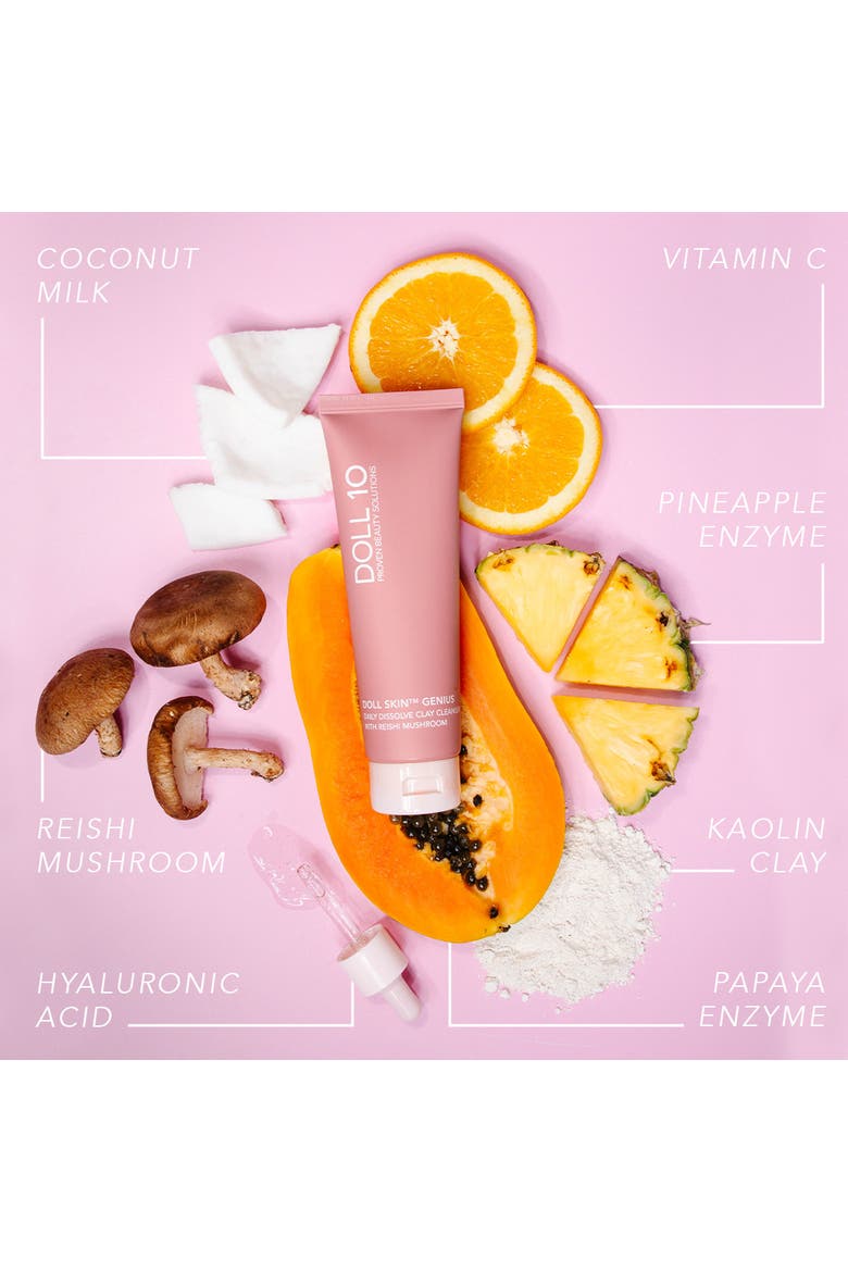 Doll Skin Genius Daily Dissolve Clay Cleanser with Reishi Mushroom, Alternate, color, Milky White