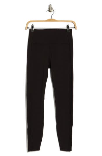 X By Gottex Rib Insert Activewear Leggings In Black
