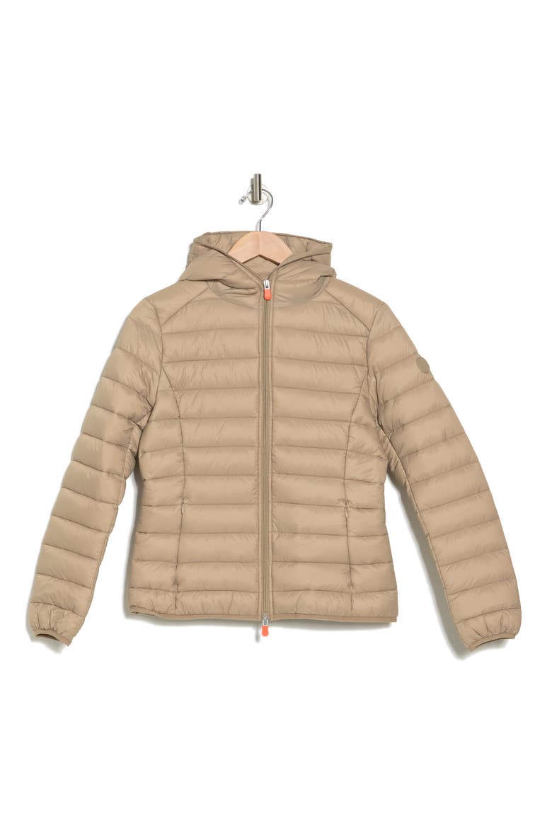 Daisy Packable Hooded Puffer Jacket, Alternate, color, MAC BEIGE