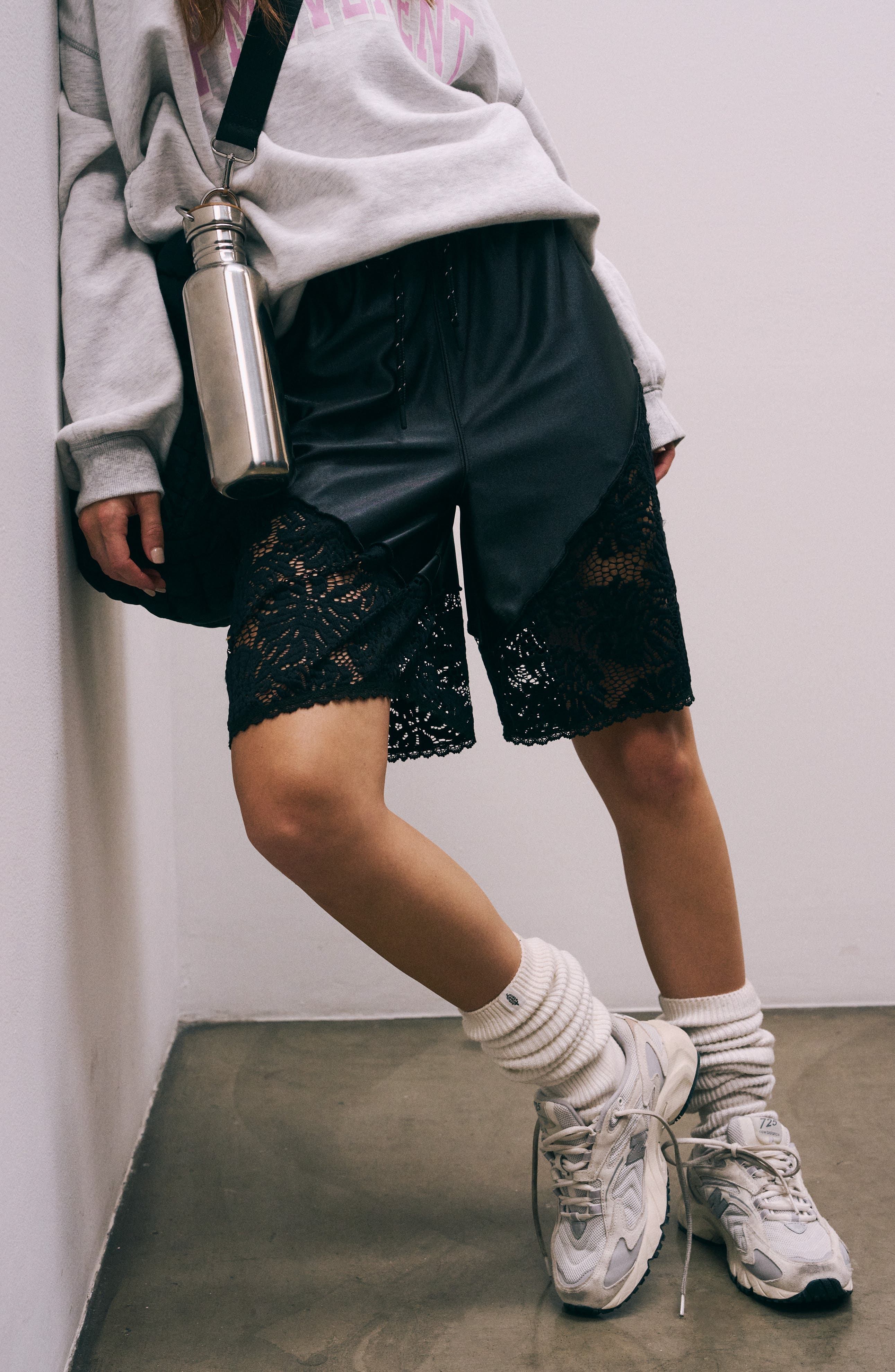 FP Movement Roster Tie Waist Lace Trim Shorts (Women) | Nordstrom
