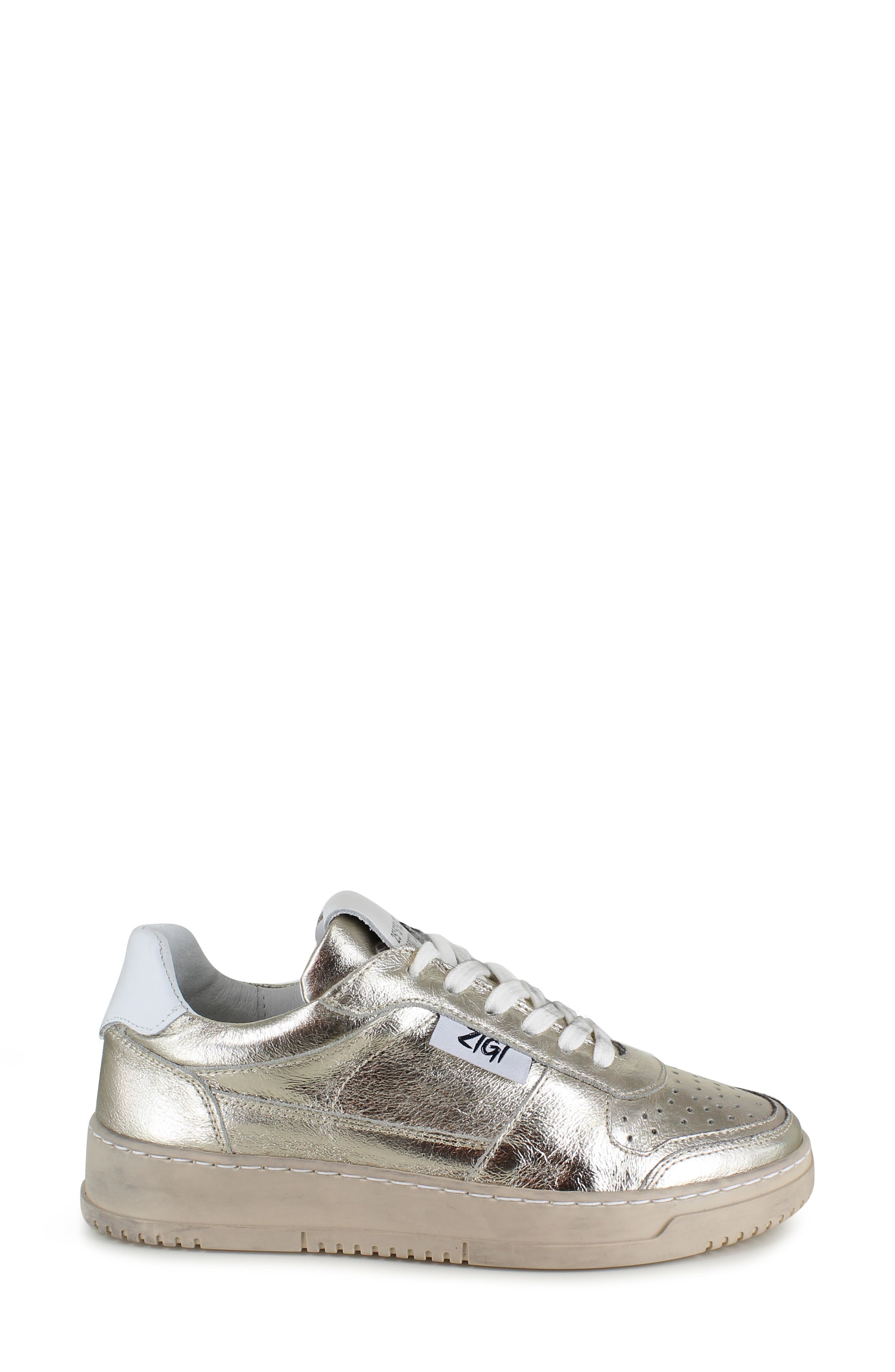 ZIGI Ruthi Sneaker, Alternate, color, Gold Leather