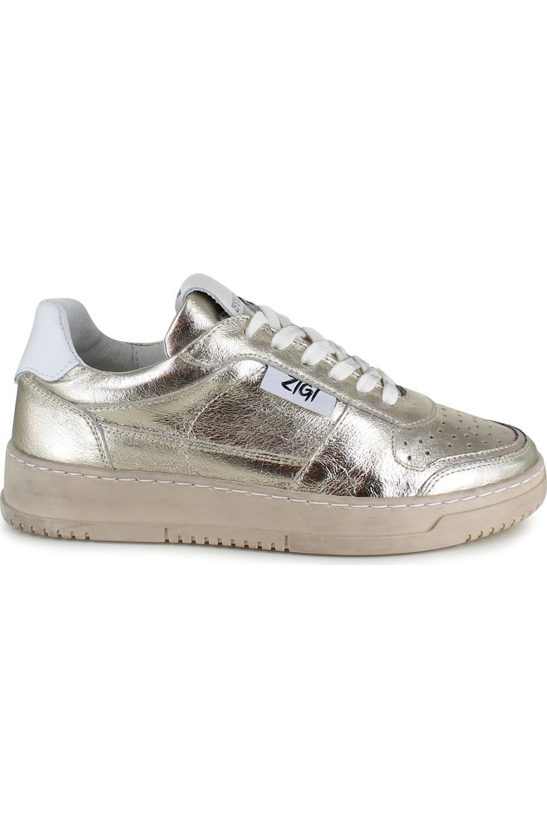 ZIGI Ruthi Sneaker, Alternate, color, Gold Leather