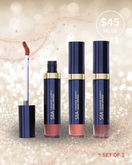 Siia Cosmetics 3-pc. Liquid Lipstidck Trio Set In Neutral