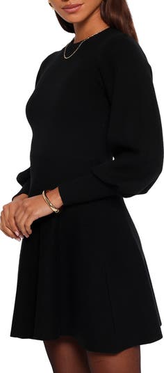 Gigi Long Sleeve Fit & Flare Sweater Minidress