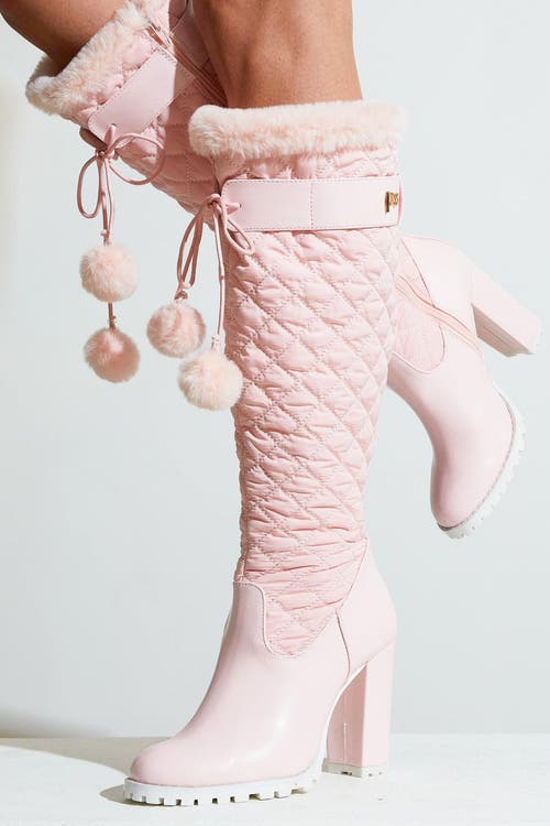 Sparkl Puffer Boot In Pink