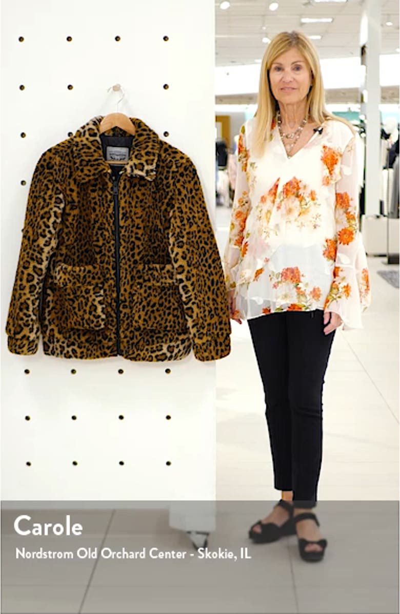 Leopard Print Faux Fur Jacket, sales video thumbnail