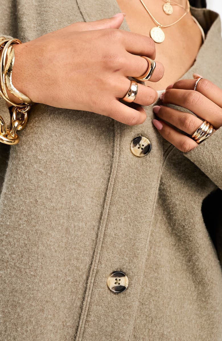 ASOS DESIGN Longline V-Neck Cardigan, Alternate, color,