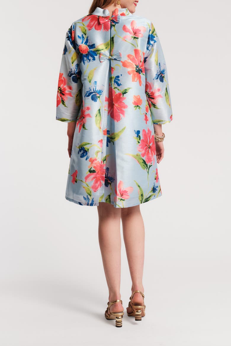 Diplomat Mini Dress Georgia Print, Alternate, color, Light Blue/Multi